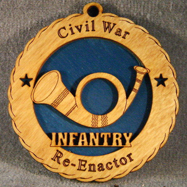 4D Orn Civil War Infantry Bugle NB